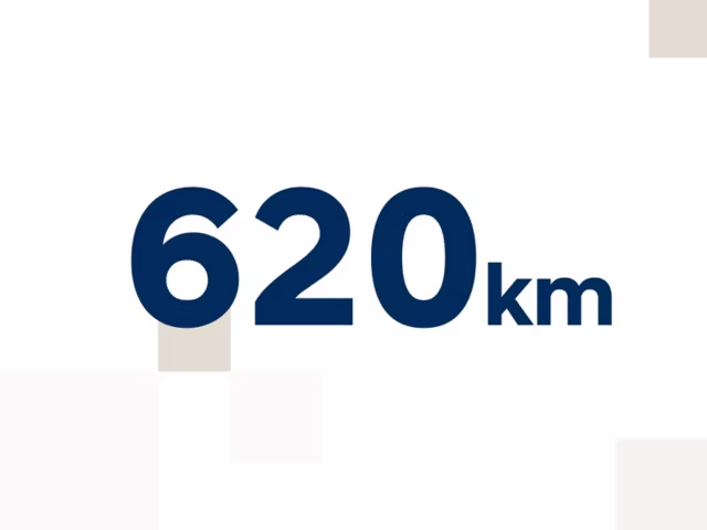 Upp till 620 km räckvidd